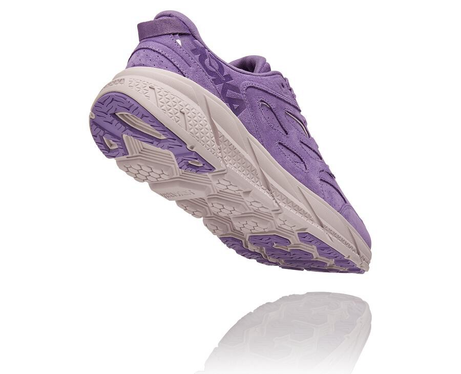 Tenis Corrida Hoka One One Feminino Roxo - Clifton L Suede - 691-OGYIUV